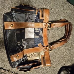 Coach Multicolor Patchwork Shoulder Bag